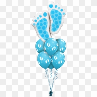 Blue Baby Footprint Luxury - Baby Feet Balloon Bouquets, HD Png Download
