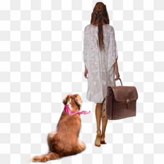#woman #walking #walkingaway #dog - Women Walking Away Png, Transparent Png