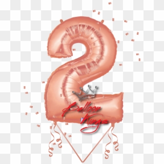 Rose Gold Number - Number 2 Balloon, HD Png Download