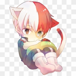 Shoto Todoroki Neko Art , Png Download - Cartoon, Transparent Png