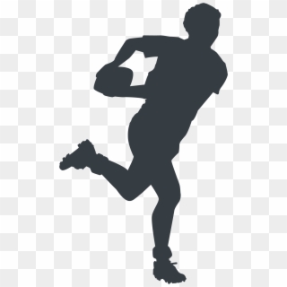 Athlete Silhouette - Rugby Silhouette Png, Transparent Png