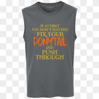 Ponytail Unisex Sleeveless Top - Active Tank, HD Png Download