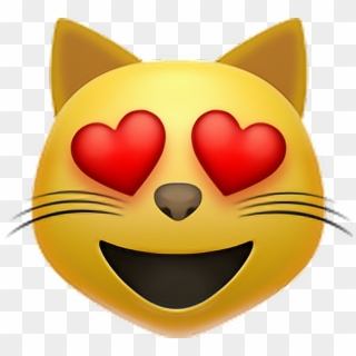 #emoji #emojisticker #angel - Cat With Heart Eyes Emoji, HD Png Download