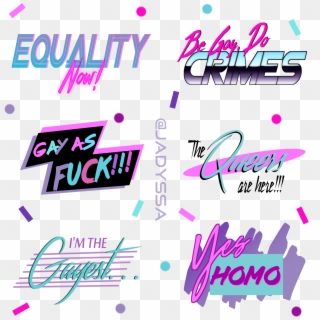 Retro Inspired Gay Pride - Calligraphy, HD Png Download