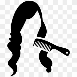 Comb Svg Hair Icon - Long Hair Icon Png, Transparent Png