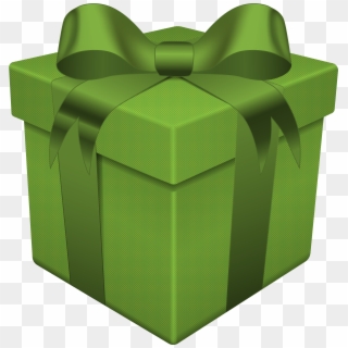 Gift Box Green Transparent Png Clip Art, Png Download