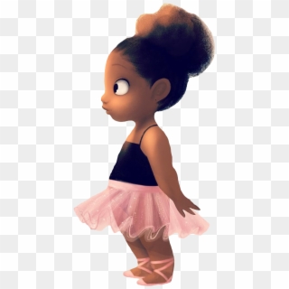 Black Girl Ballerina , Png Download - Little Black Girl Cartoon, Transparent Png