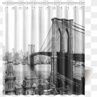 Best And High Quality Brooklyn Bridge Over East River - Monochrome, HD Png Download