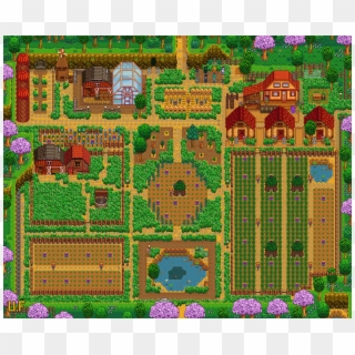 My Farm As Of Year - Stardew Valley Standard Farm Layout, HD Png Download