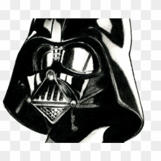 Drawn Darth Vader White Png - Darth Vader Face Png, Transparent Png