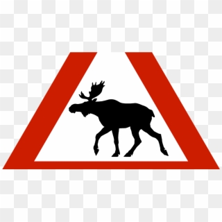 Caution Elks, Norway Magnet , Png Download - Norway Moose Sign, Transparent Png