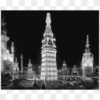This Free Icons Png Design Of Night In Luna Park, Coney - Luna Park Coney Island Old, Transparent Png