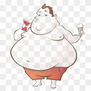Svg Free Library Obesity Food Coke Man Transprent Png - Funny Fatty, Transparent Png