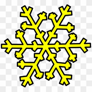 Yellow Snowflake Clipart, HD Png Download