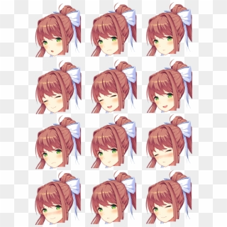 Monika Ddlc All Sprites, HD Png Download