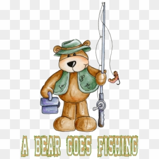 Cartoon Bear Fishing, HD Png Download