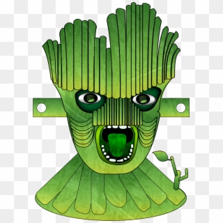Groot Face Mask Cut Out And Colour - Cartoon, HD Png Download