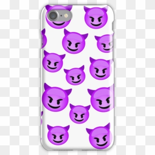 Purple Devil Emoji Iphone 7 Snap Case - Emoji, HD Png Download