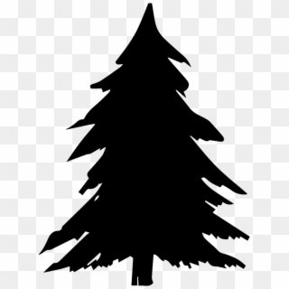 Pine Trees Silhouette Png - Black Christmas Tree Clipart, Transparent Png