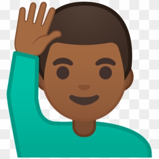 Download Svg Download Png - Emoji Man Raising Hand, Transparent Png