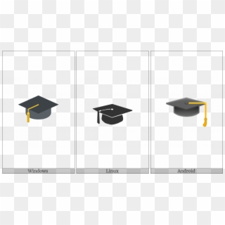 Graduation Cap On Various Operating Systems - Graduation, HD Png Download