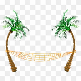 Transparent Palm Beach Hammock Png Clipart - Hawaiian Palm Tree Clip Art, Png Download