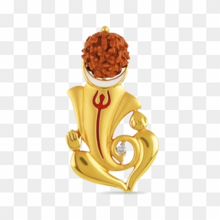 How Lord Ganesha Made His Intellectual Tour 3 Times - Ganpati Pendant With Rudraksha, HD Png Download