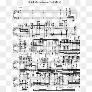 Hotel Mario Intro Bad Midi - Sheet Music, HD Png Download