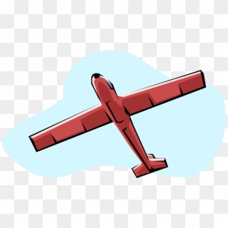 Vector Illustration Of Glider Heavier Than Air Aircraft - Monoplane, HD Png Download