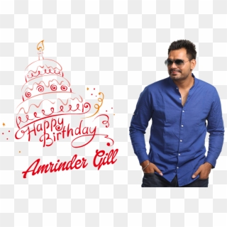 Amrinder Gill Png Clipart - Happy Birthday Bittu Cake, Transparent Png