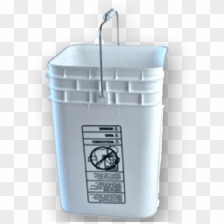 White Square 4 Gallon Plastic Bucket 6 Pack Free Shipping - Paper, HD Png Download