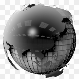World Globe Earth - Globo Terrestre Bianco E Nero Png, Transparent Png