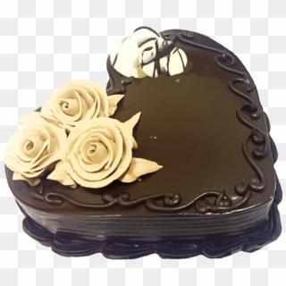 Special Heart Chocolate Cake - Heart Shape Cake, HD Png Download