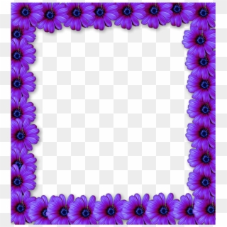#mq #purple #flowers #flower #frame #frames #border - Dil Frame, HD Png Download