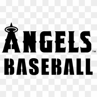 Angels Baseball Logo Png - Angels Baseball Logo Black And White, Transparent Png