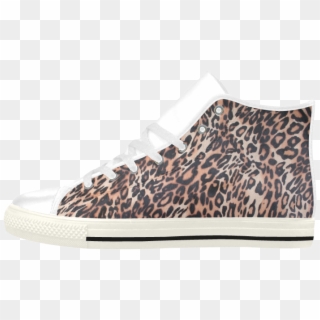 Leopard Print Aquila High Top Microfiber Leather Women's - Slip-on Shoe, HD Png Download