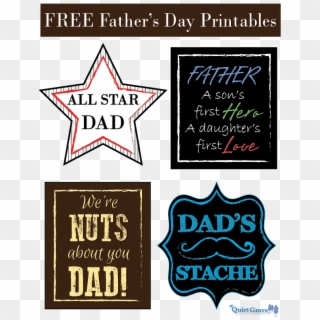 Free Ready To Cut And Print Father's Day Printables - Hera, HD Png Download