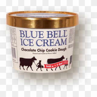 Chocolate Chip Cookie Dough - Blue Bell Ice Cream Vanilla Bean, HD Png Download