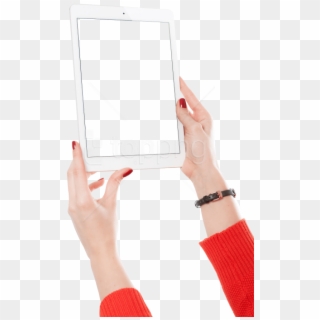 Free Png Girl Hand Holding White Tablet Png Images - Girl Hand Holding Ipad, Transparent Png
