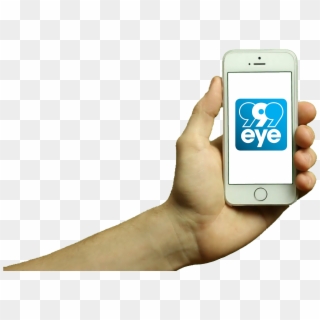 A Hand Holding A Phone With The 999eye Logo On The - Iphone, HD Png Download
