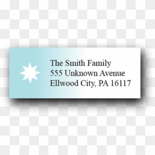 Ombre Blue Star Address Label - Graphics, HD Png Download