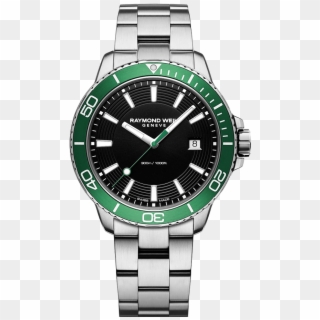 Green Diver Watch Quartz Chronograph Eta Movement - Raymond Weil Tango 300, HD Png Download