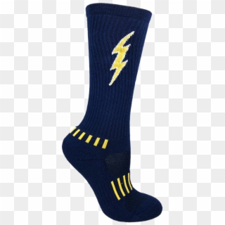 Navy With Yellow - Sock, HD Png Download