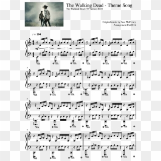 The Walking Dead - Walking Dead Main Theme Piano Sheet, HD Png Download