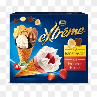 Extrême Bananasplit / Erdbeer Multipack - Ice Cream Cone, HD Png Download