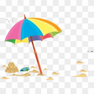 Beach Umbrella Illustration - Umbrella, HD Png Download
