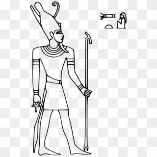 Hieroglyph Horus Egypt Pharaoh Png Image - Egypt Pharaoh Clipart Black And White, Transparent Png