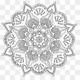 #mandala #icon #pfp #edit #overlay #overlays #iconresources - Colouring Pages For Adults Flowers, HD Png Download