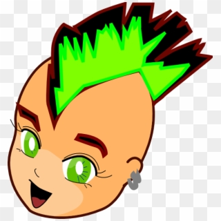 Kid With Mohawk Clip Art - Mohawk Clipart, HD Png Download