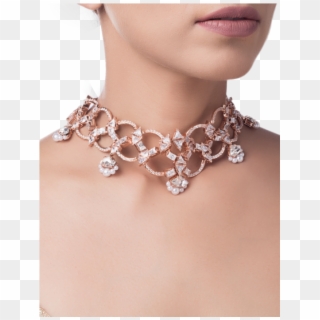 Crystal Mogra Necklace Crystal Mogra Necklace - Chain, HD Png Download